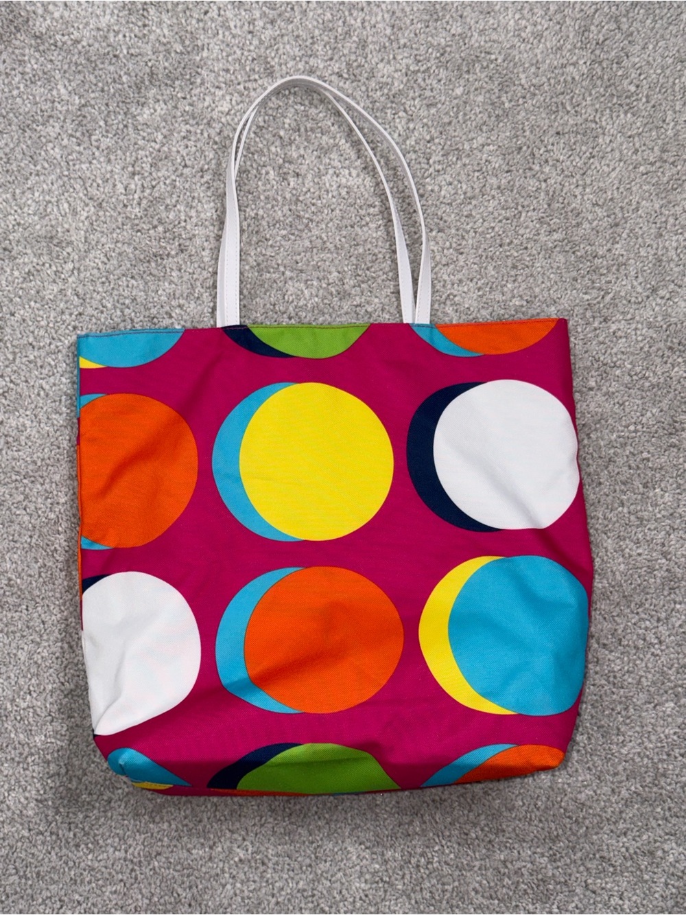 Colorful Polka Dot Tote Bag - Vintage Estee  lauder